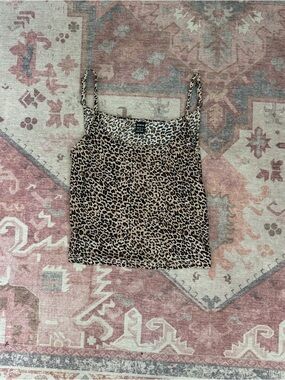 SHEIN Leopard Print Spaghetti Strap Cami - Beige Brown Black